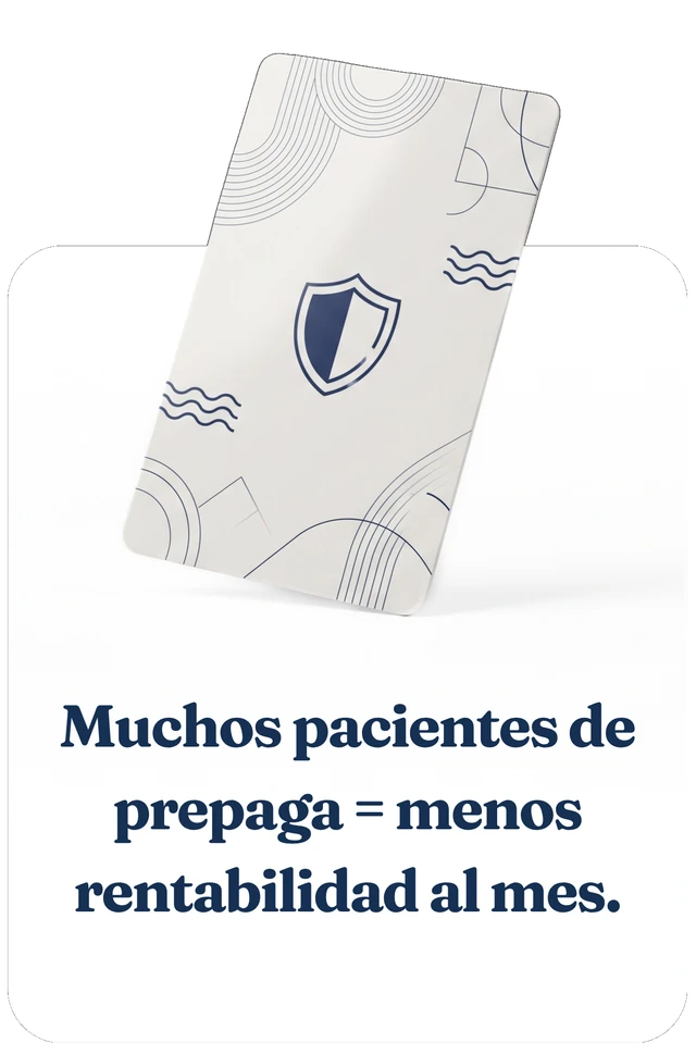 Muchos pacientes de prepaga es igual a menos rentabilidad al mes